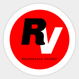 reasonable volume retro logo Sticker